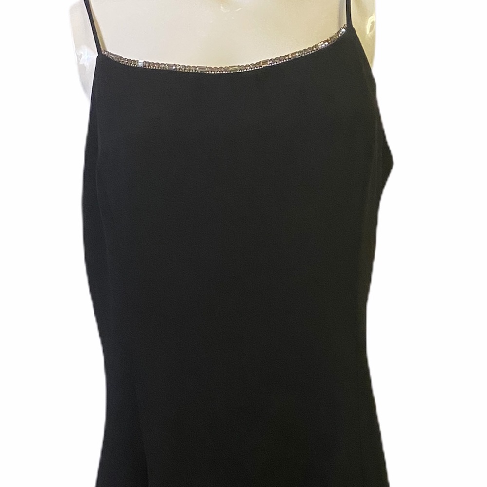 Black Beaded Spaghetti Straps Evening Gown 15 16‎ Holiday Dress Party Dress - Picture 12 of 16